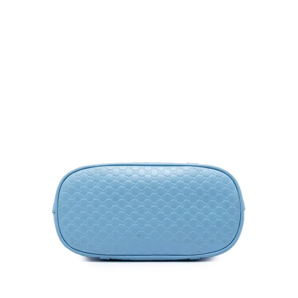 Gucci Mini Microguccissima Dome Satchel Blue Leather Very good - Inside View