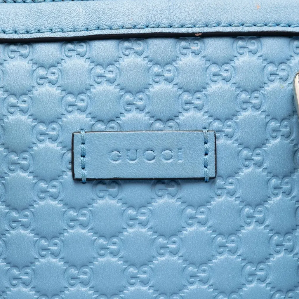 Gucci Mini Microguccissima Dome Satchel Blue Leather Very good - Box View