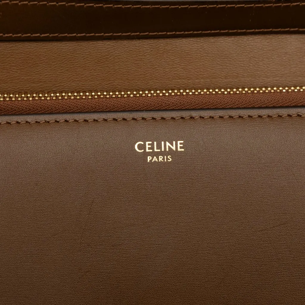 Celine Medium Calfskin Classic Box Brown Leather Very good - Box View