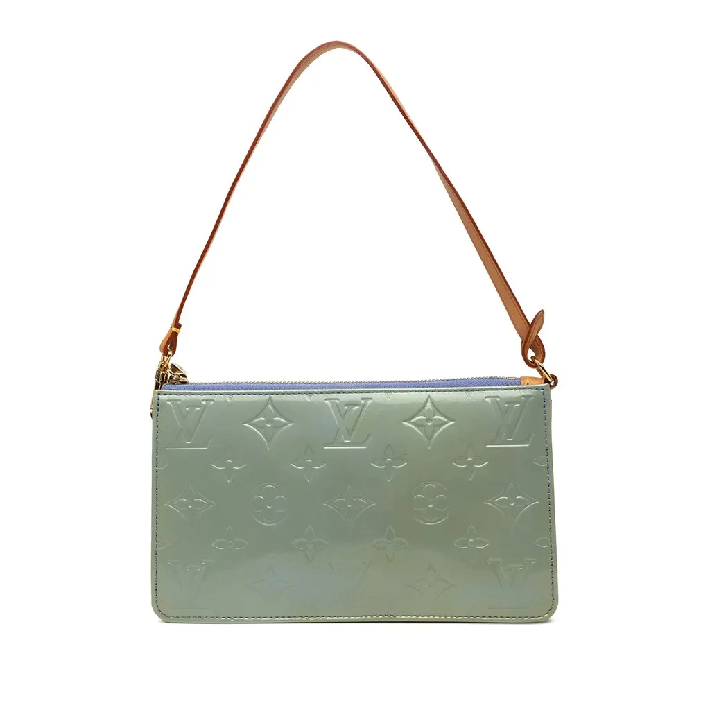 Louis Vuitton Monogram Vernis Pochette Lexington Green Leather Very good - Front View