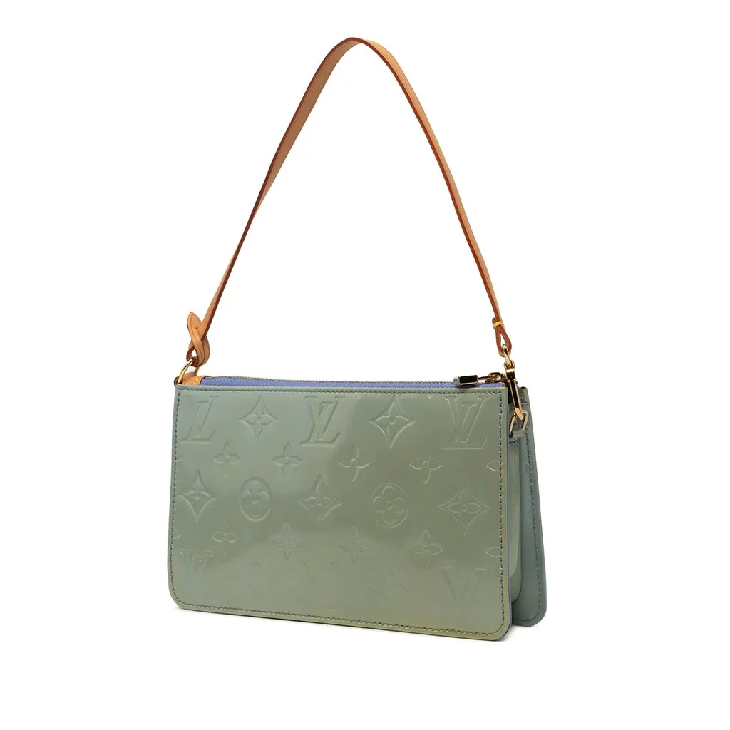 Louis Vuitton Monogram Vernis Pochette Lexington Green Leather Very good - Back View