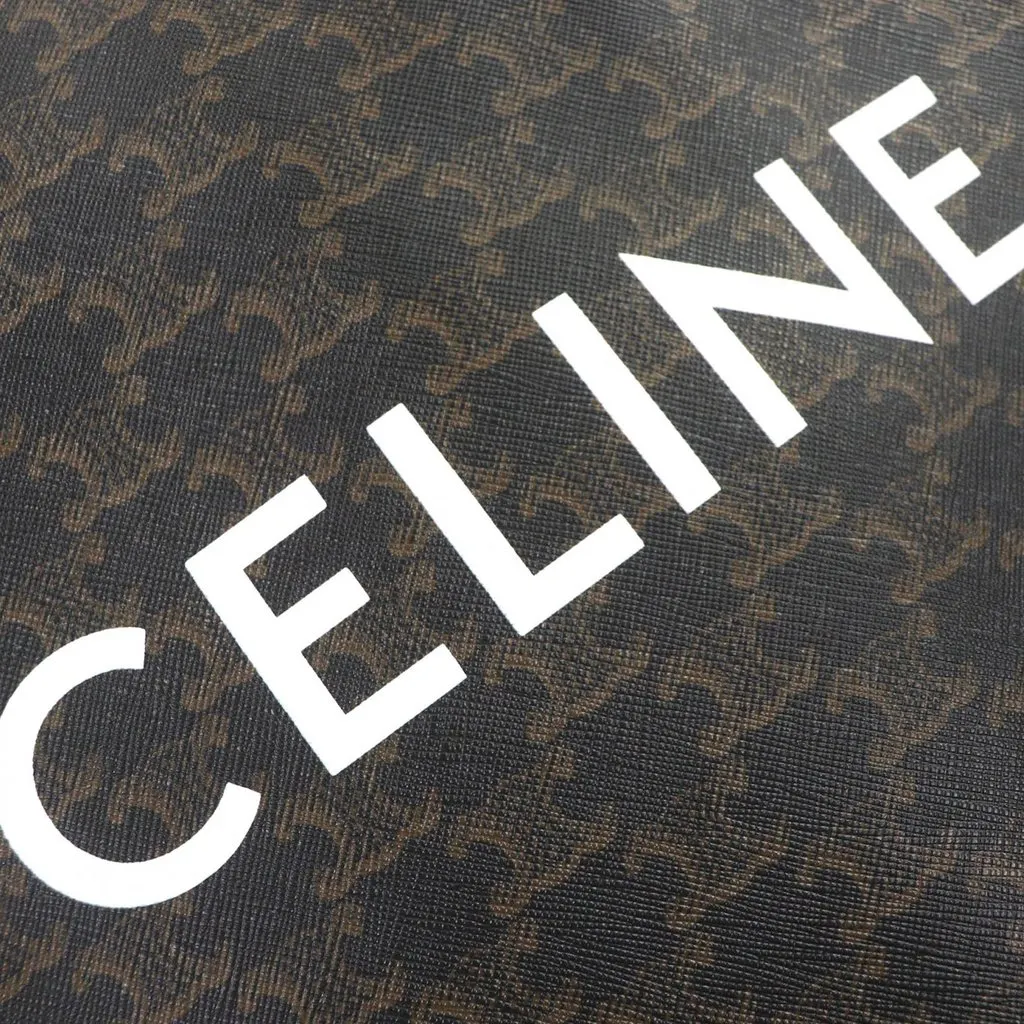 Celine Small Triomphe Coated Canvas Vertical Cabas Tote Brown Very good - Box View