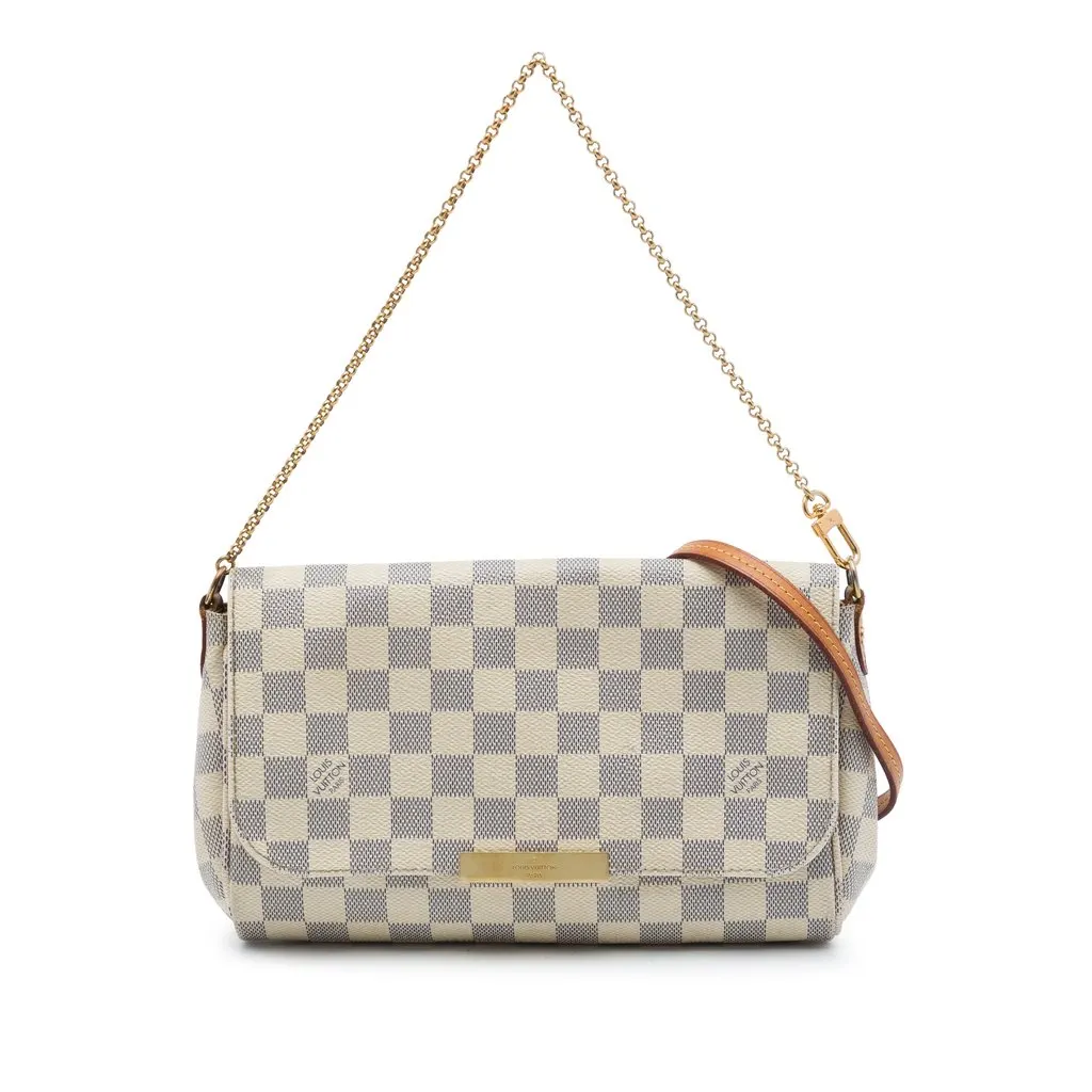 Louis Vuitton Damier Azur Favorite MM White Very good - Front View