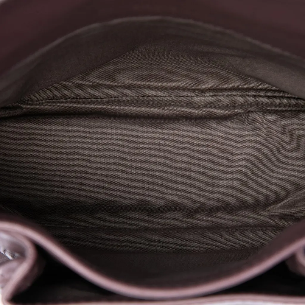 Bottega Veneta Mini Nappa Intrecciato Flap Crossbody Purple Leather Very good - Model View