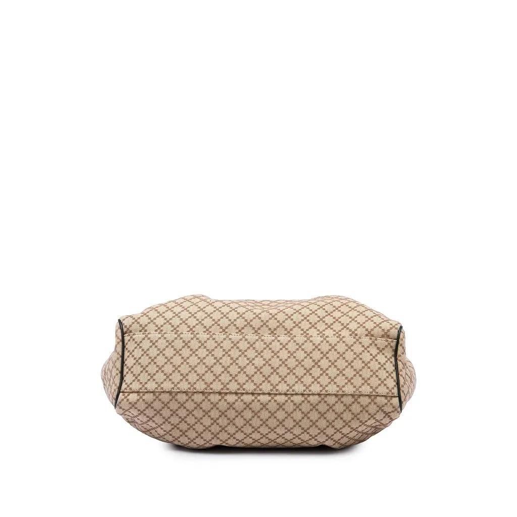 Gucci Medium Diamante Canvas Sukey Tote Beige Canvas Very good - Inside View