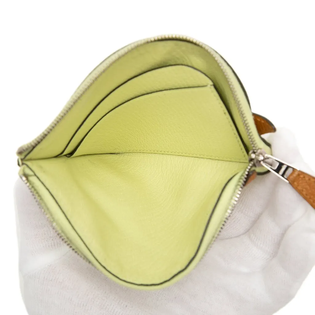Hermès Chevre Paddock Coin Case Yellow Leather Very good - Model View