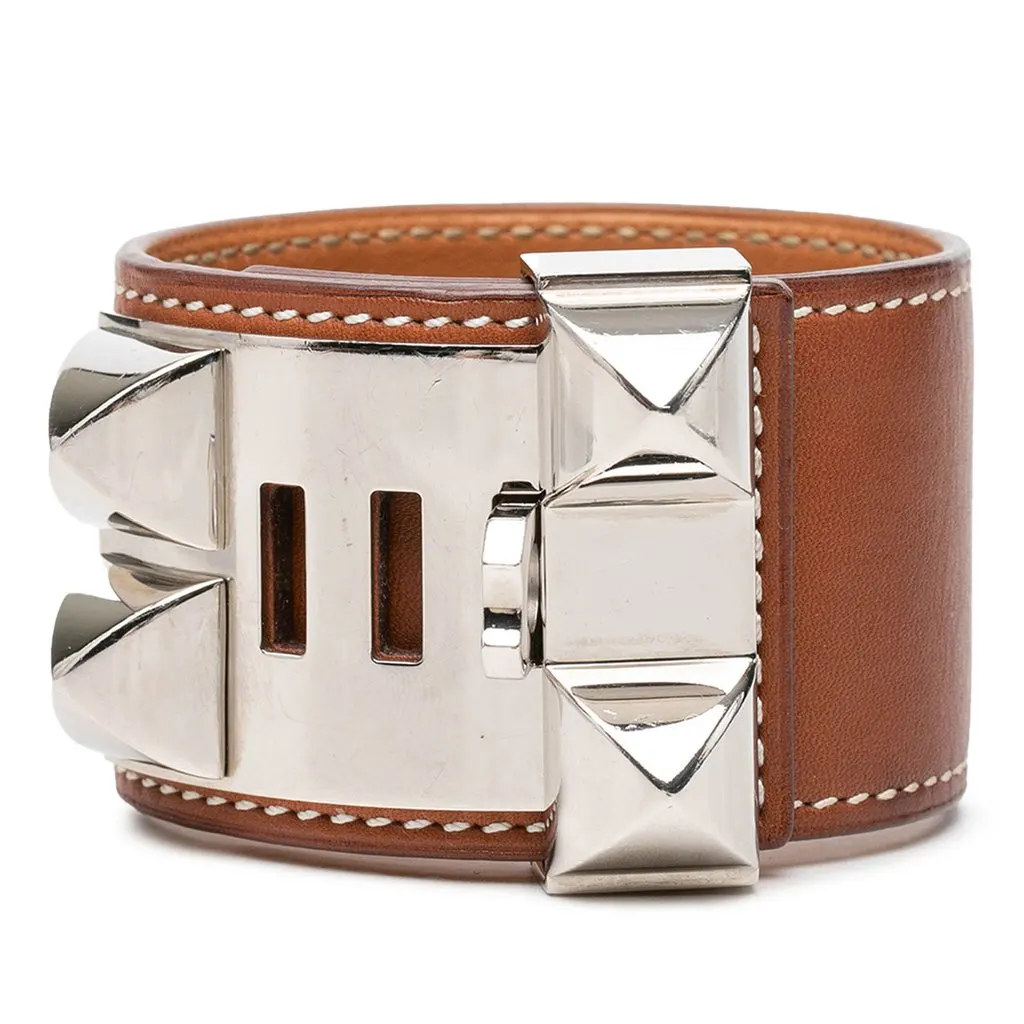 Hermès Barenia Collier de Chien Bracelet Brown Leather Very good - Inside View