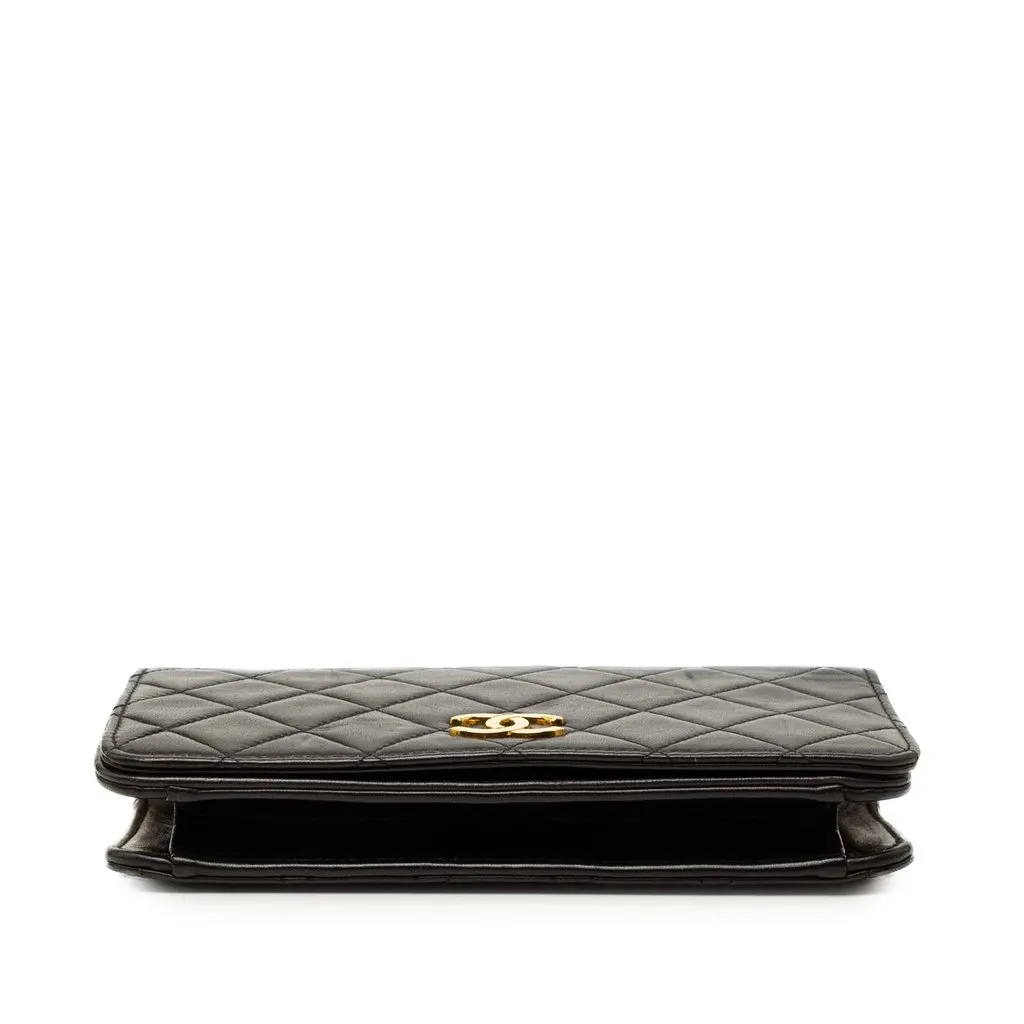 Chanel Mini CC Quilted Lambskin Full Flap Black Leather Very good - Inside View