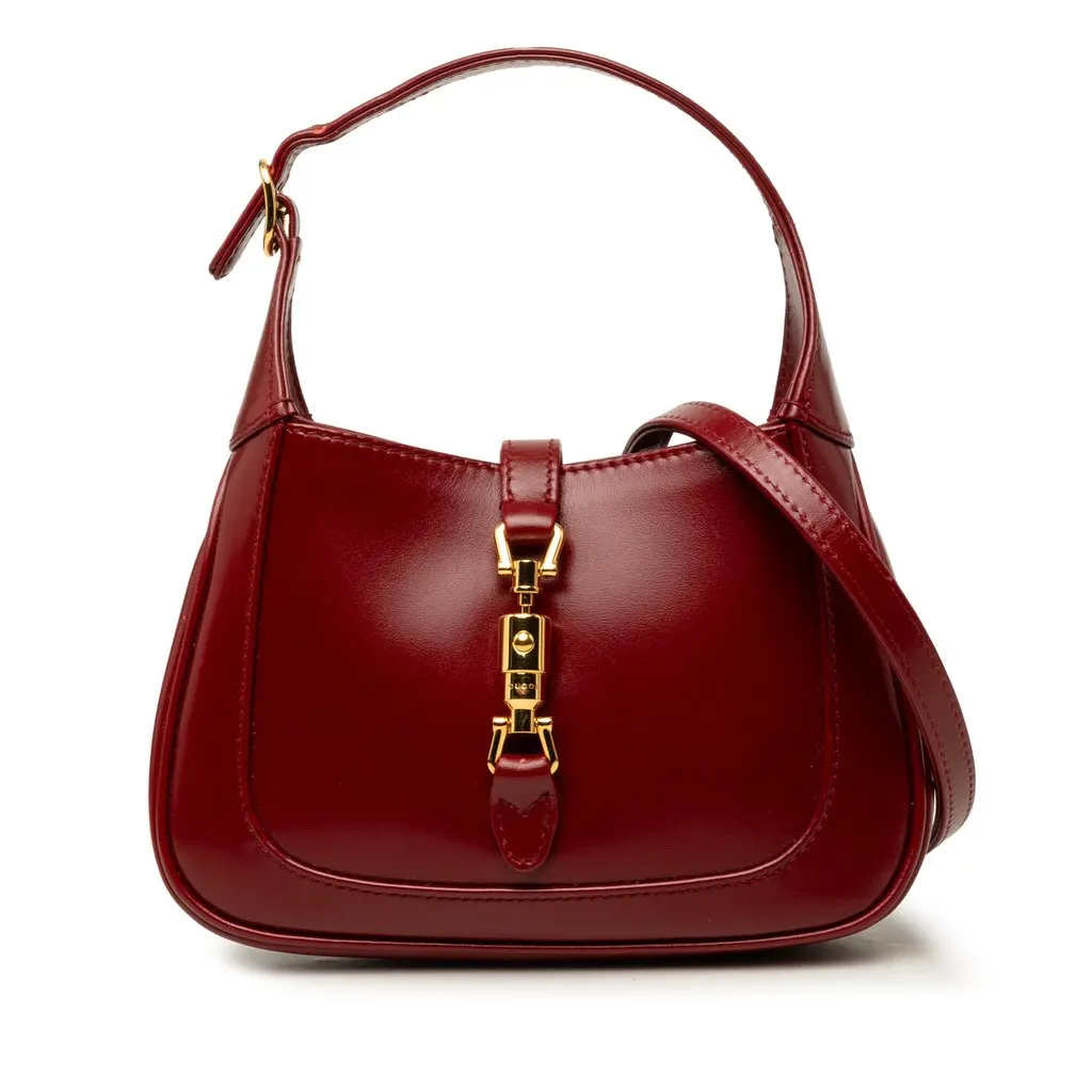 Gucci Mini Calfskin Jackie 1961 Crossbody Red Leather Very good - Front View