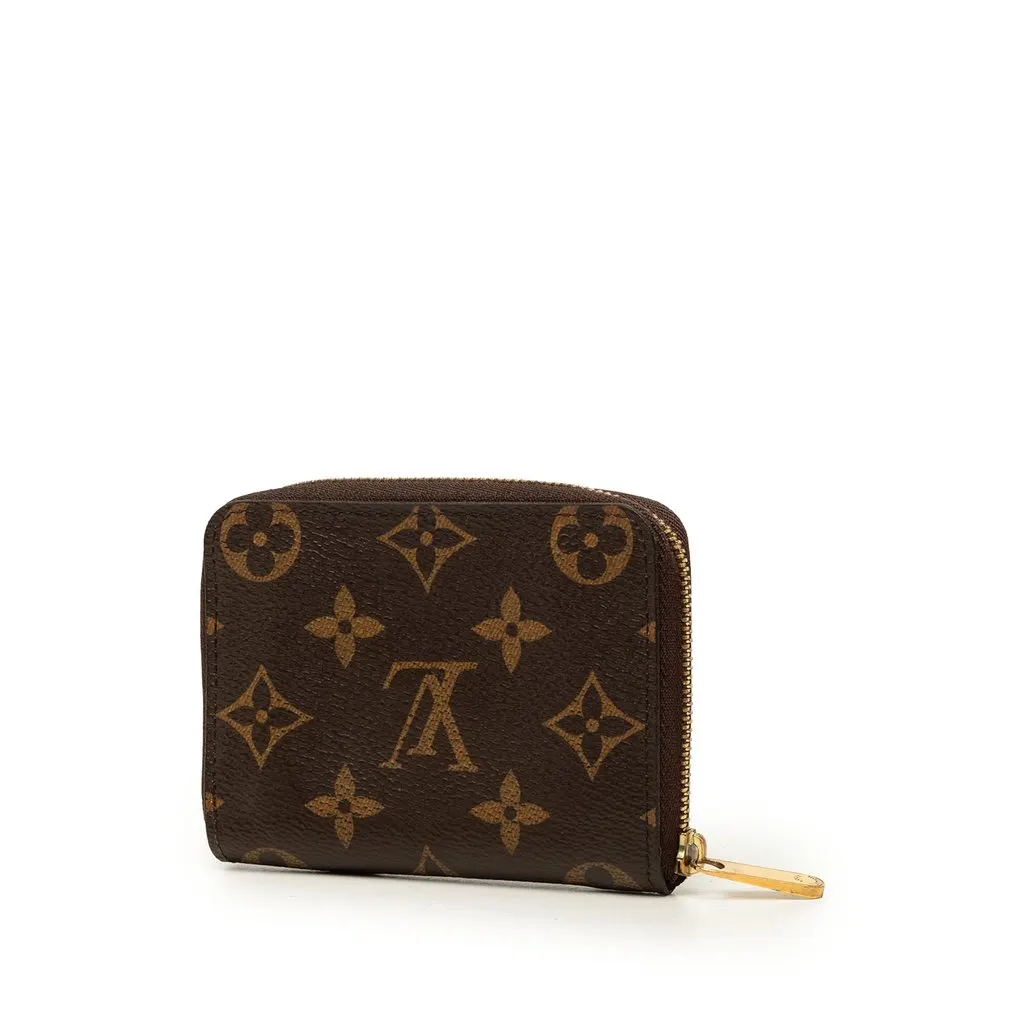 Louis Vuitton Monogram Zippy Coin Purse Brown Canvas Very good - Back View