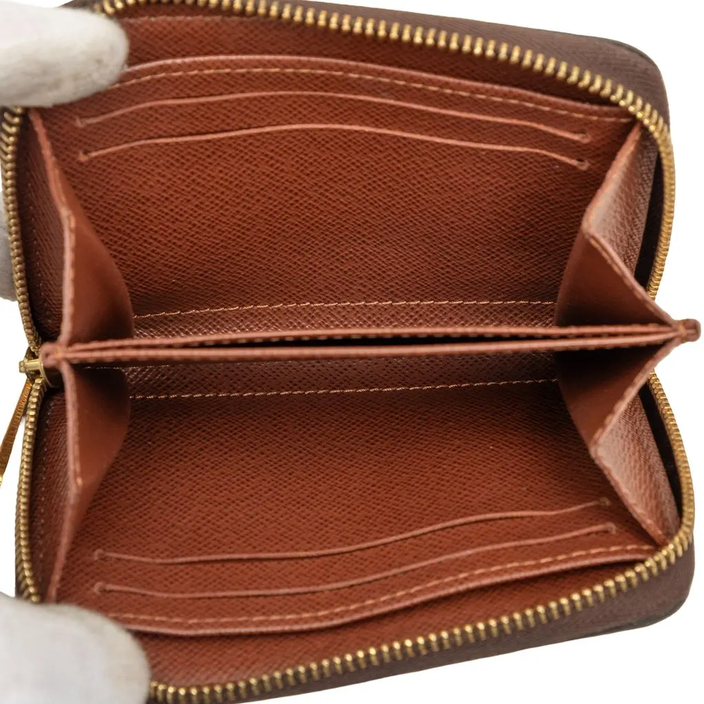 Louis Vuitton Monogram Zippy Coin Purse Brown Canvas Very good - Model View