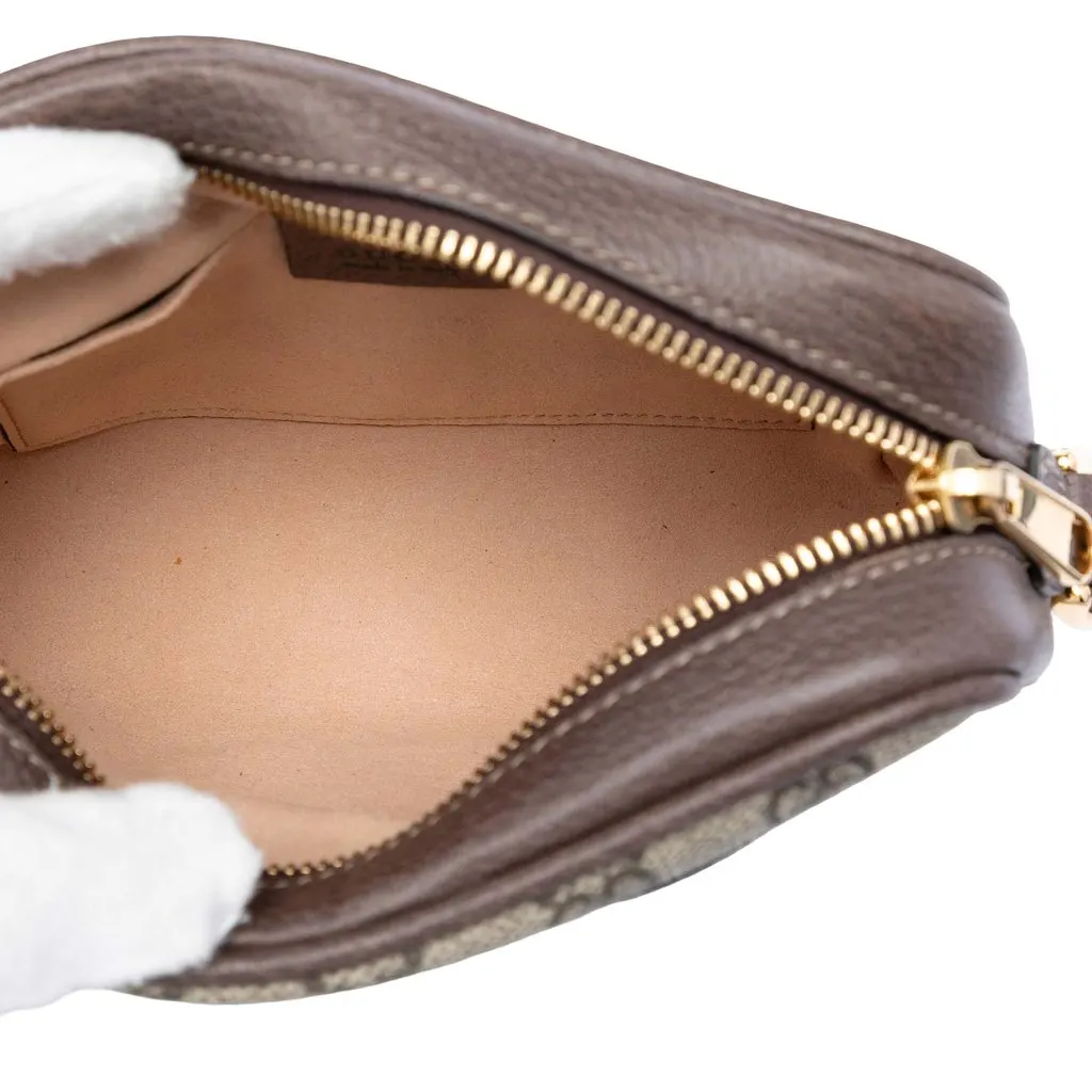 Gucci Mini GG Supreme Web Ophidia Crossbody Beige Very good - Model View