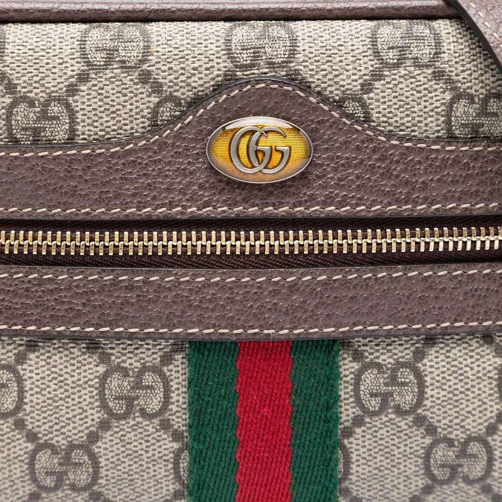 Gucci Mini GG Supreme Web Ophidia Crossbody Beige Very good - Box View