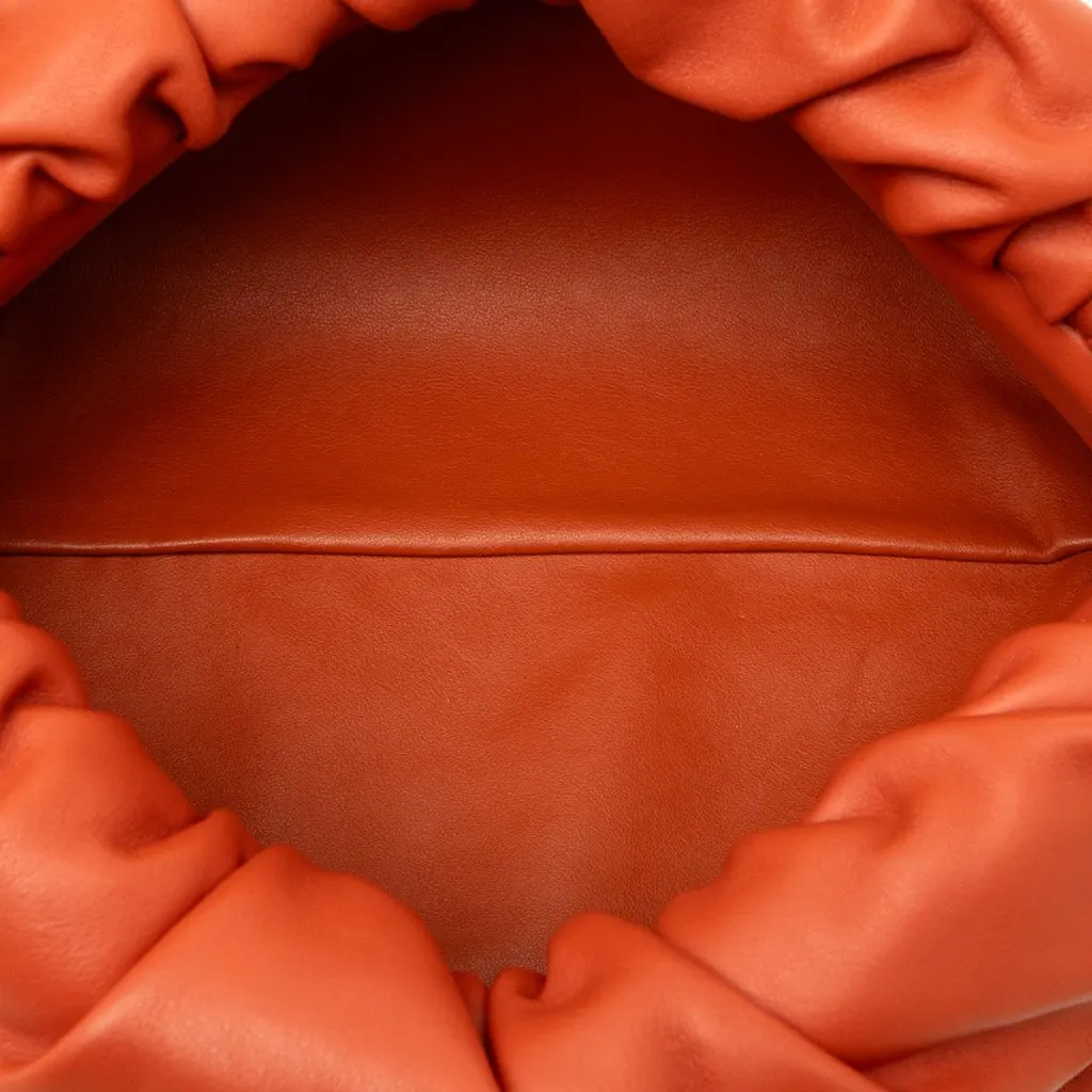 Bottega Veneta Lambskin Chain Pouch Orange Leather Very good - Model View