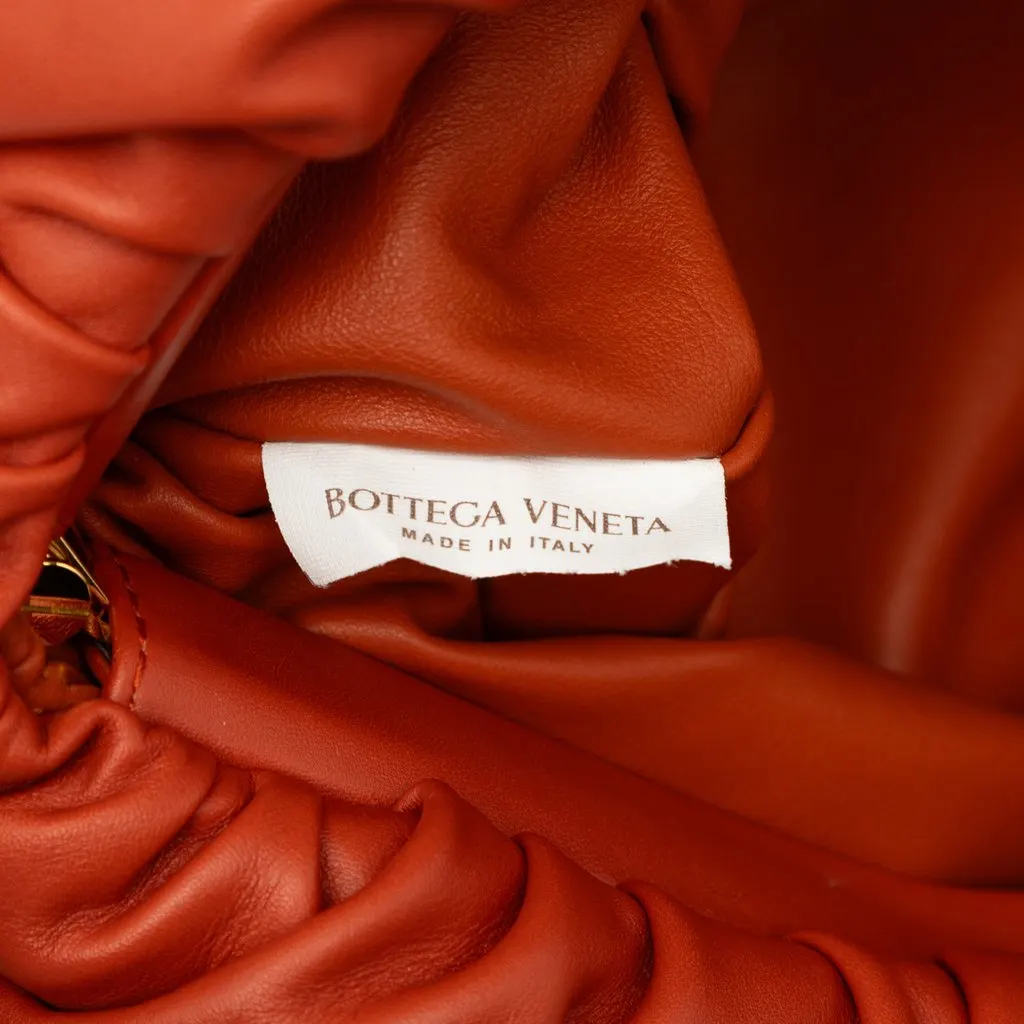 Bottega Veneta Lambskin Chain Pouch Orange Leather Very good - Box View