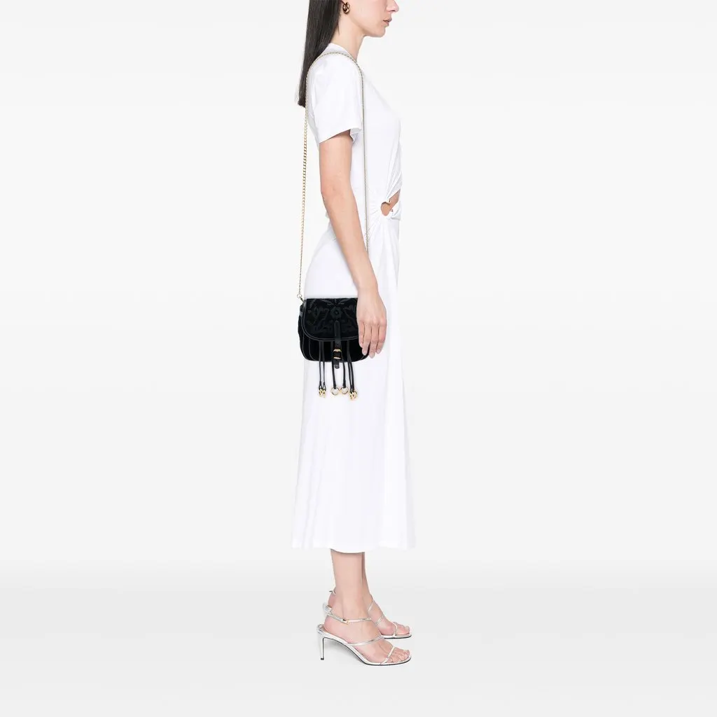 Prada Impuntu Embroidered Velluto Corsaire Convertible Belt Bag Black Velvet Very good - Box View
