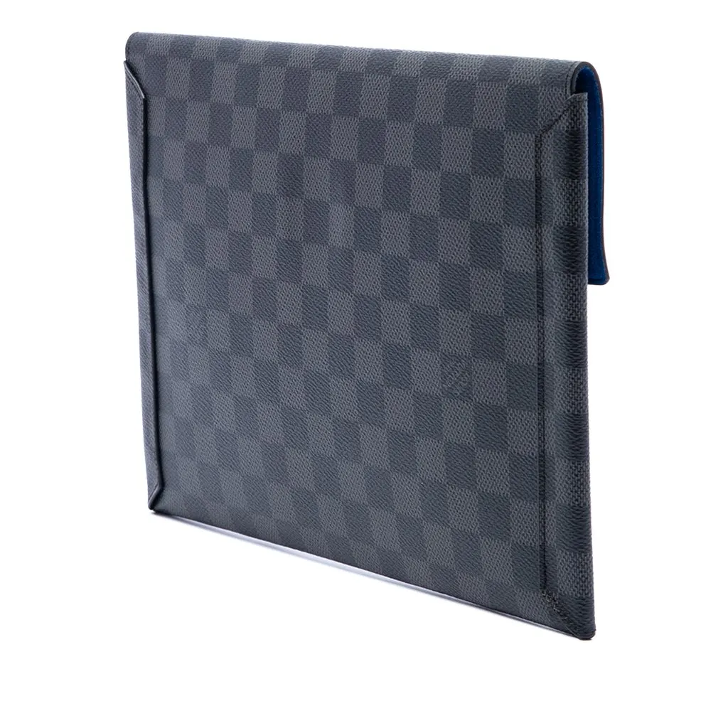 Louis Vuitton Damier Graphite Alpha Pochette GM Black Very good - Back View