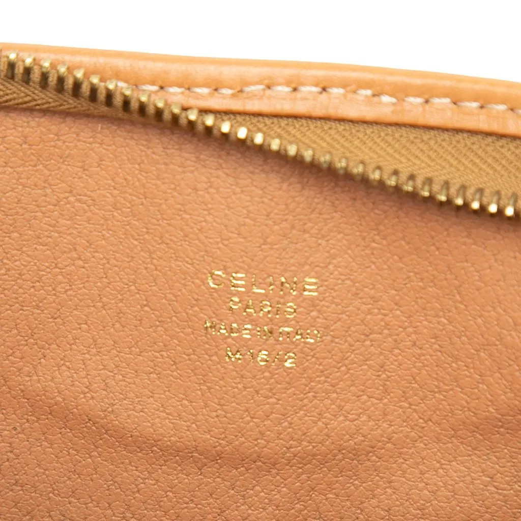 Celine Macadam Coated Canvas Clutch Brown Canvas Very good - Box View