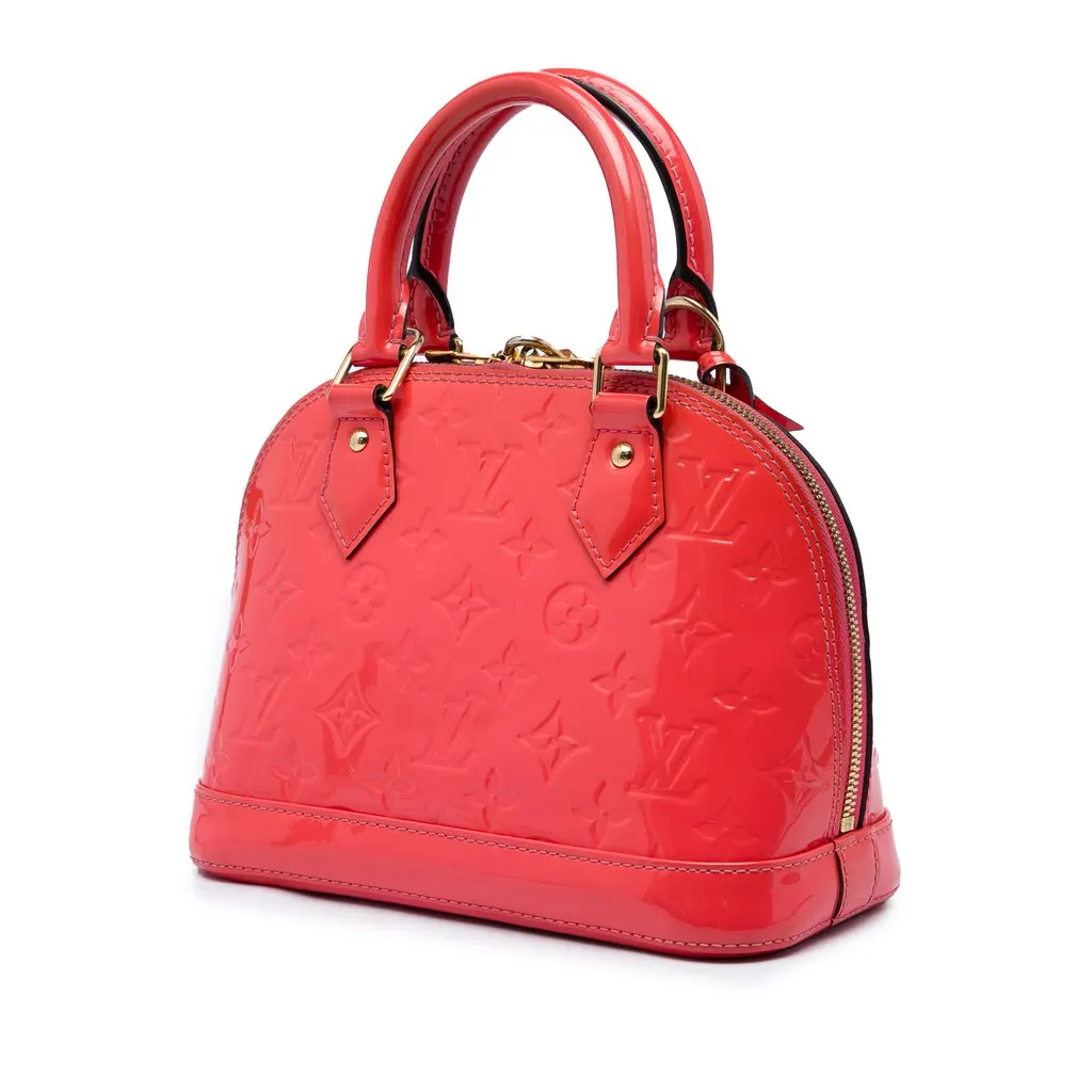 Louis Vuitton Monogram Vernis Alma BB Red Leather Very good - Back View