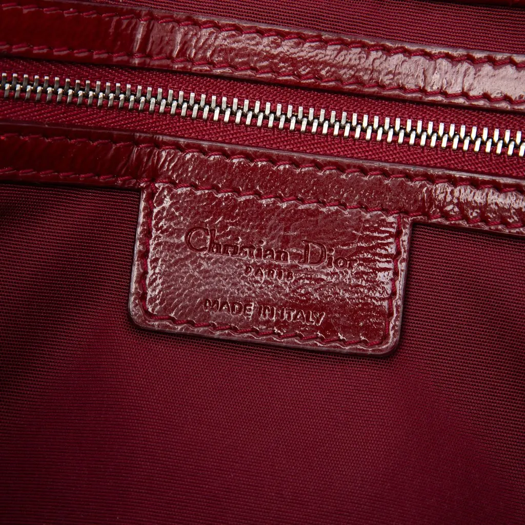 Dior Large Patent Cannage Lady Dior Soft Shopping Tote Red Leather Very good - Box View