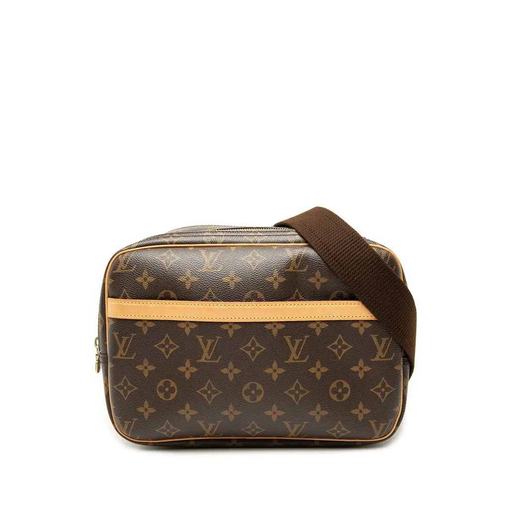 Louis Vuitton Monogram Reporter PM Brown Very good - Front View