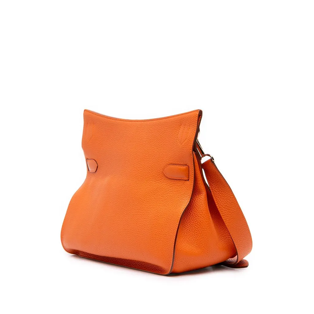 Hermès Clemence Jypsiere 34 Orange Leather Very good - Back View