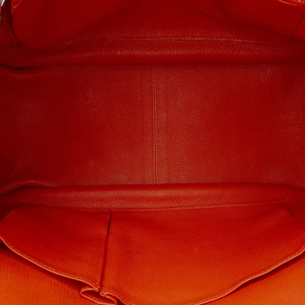 Hermès Clemence Jypsiere 34 Orange Leather Very good - Model View