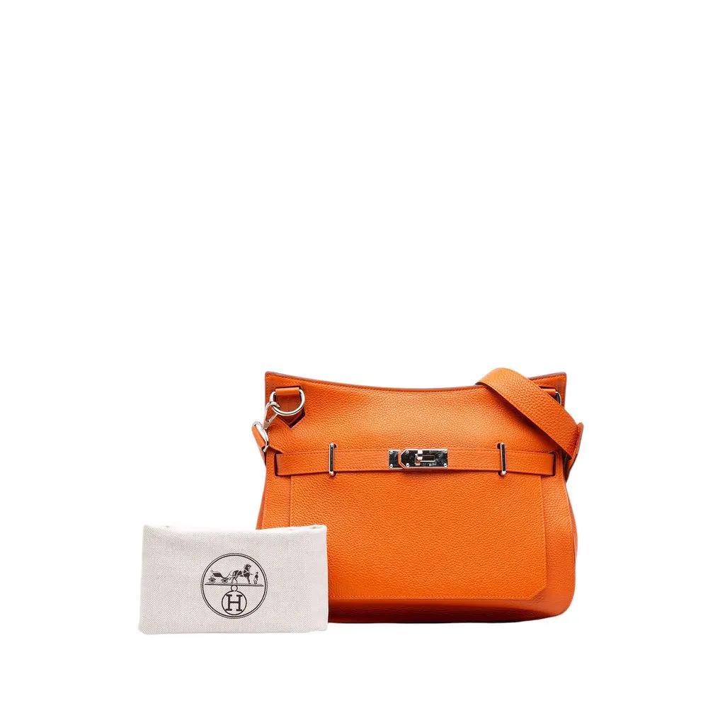 Hermès Clemence Jypsiere 34 Orange X-Large Leather