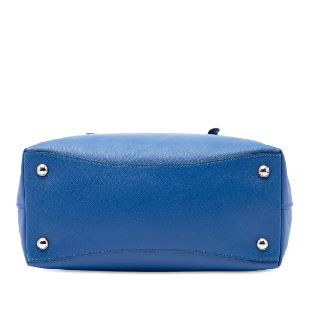 Prada Saffiano Soft Shopping Tote Blue Leather Very good - Inside View