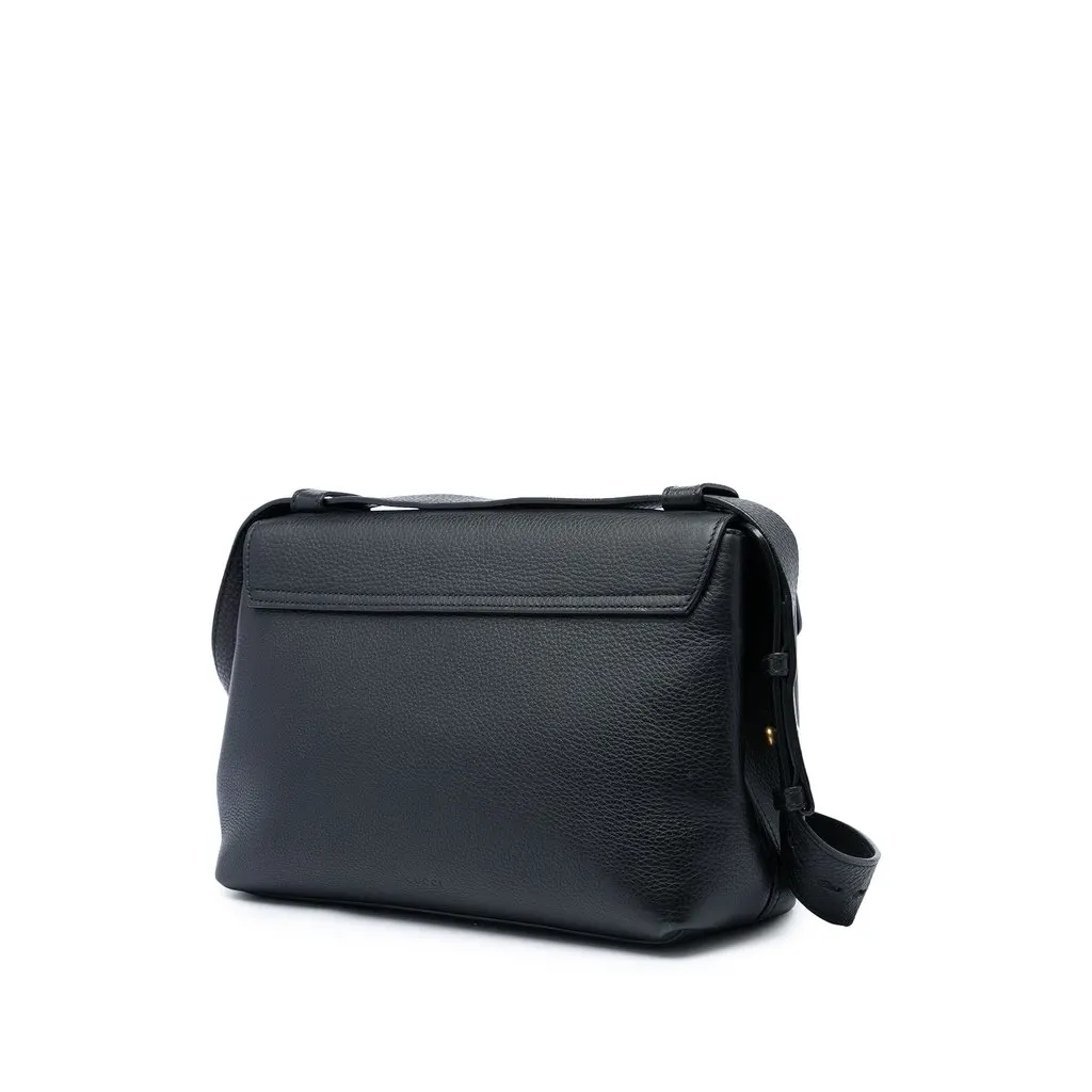 Gucci Small GG Marmont Calfskin Shoulder Bag Black Leather Good - Back View