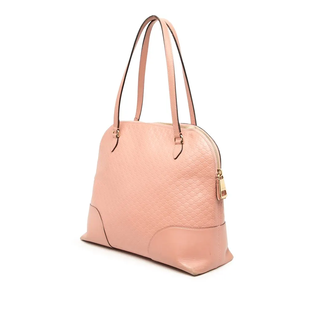 Gucci Microguccissima Bree Dome Tote Pink Leather Very good - Back View
