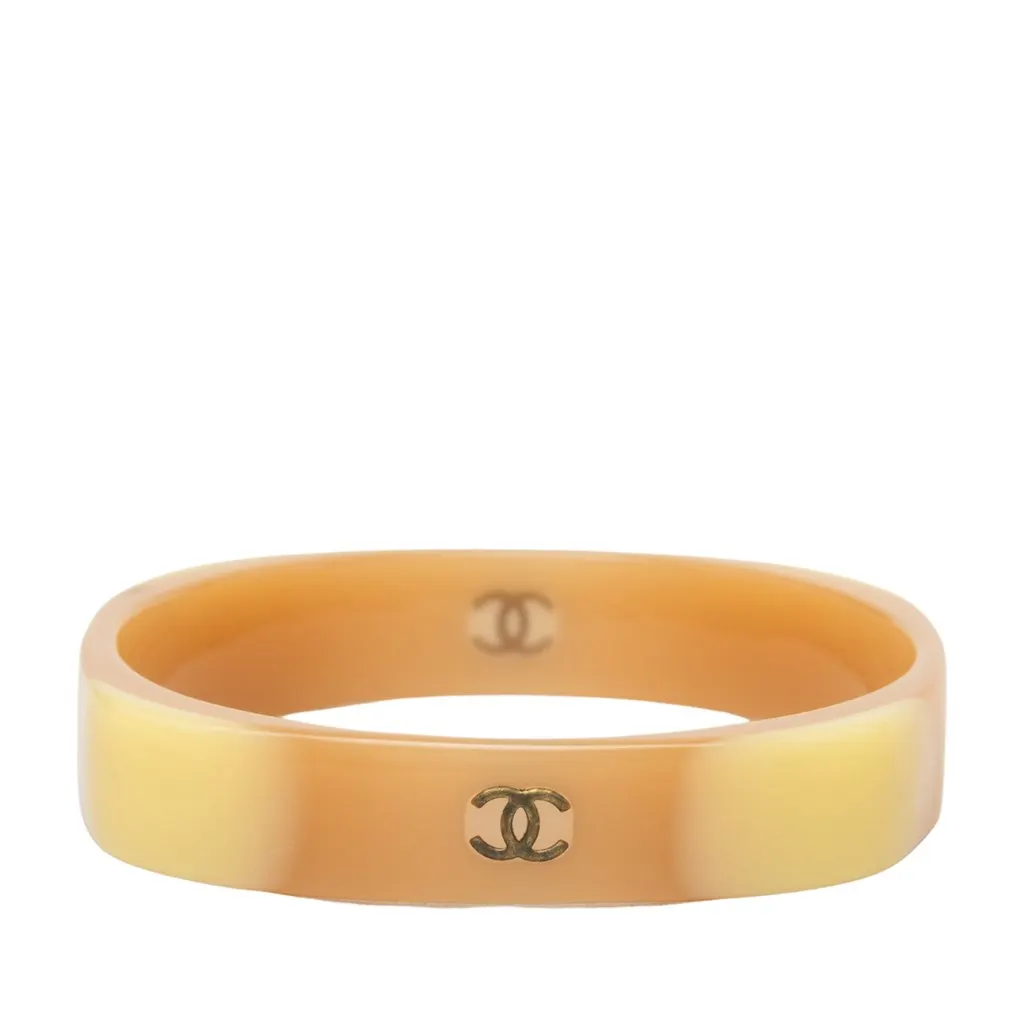 Chanel CC Resin Bangle Brown Plastic Very good - Inside View