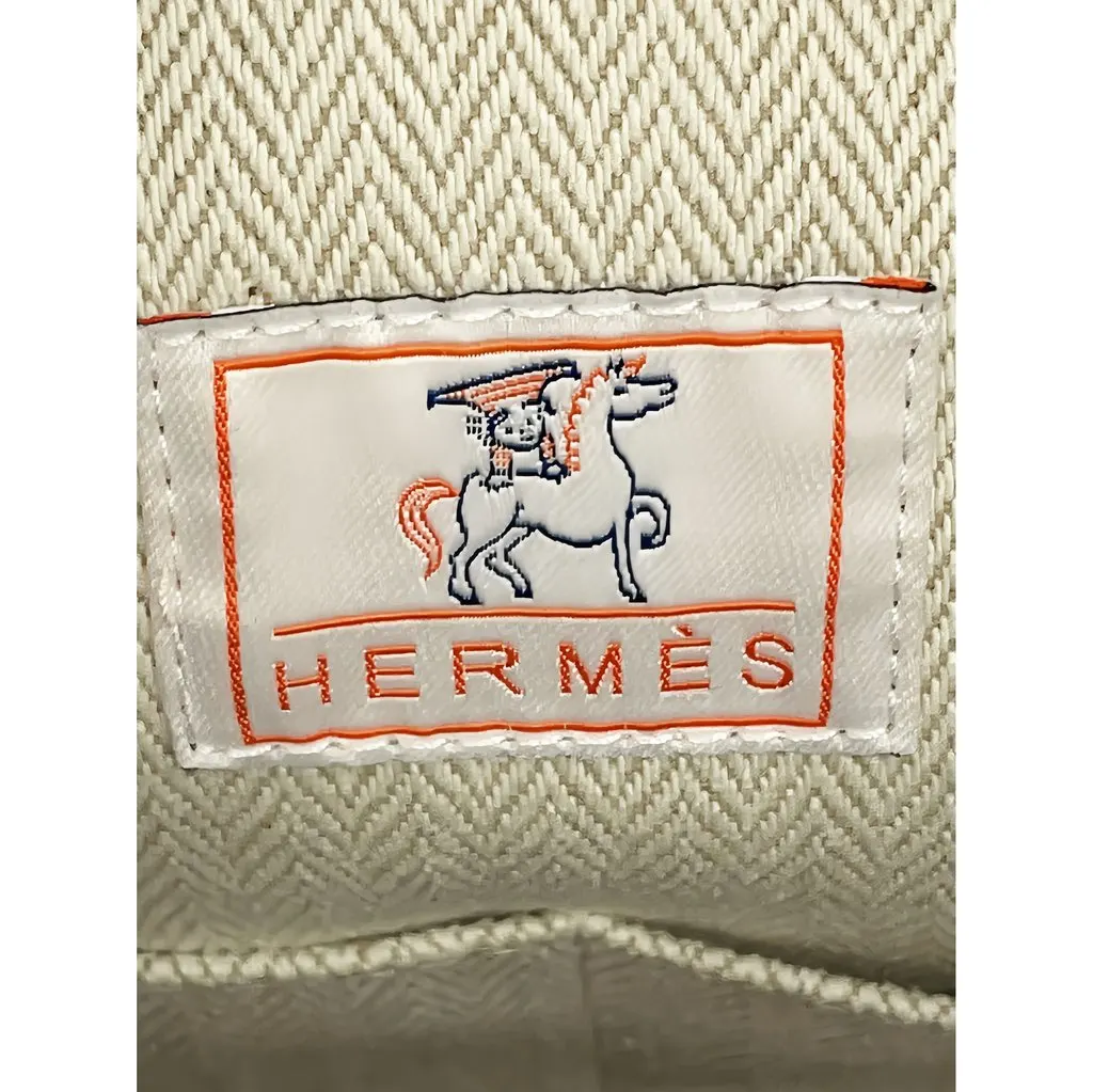 Hermès Large Toile Bride A Brac Cabriole Case Beige Canvas Very good - Box View
