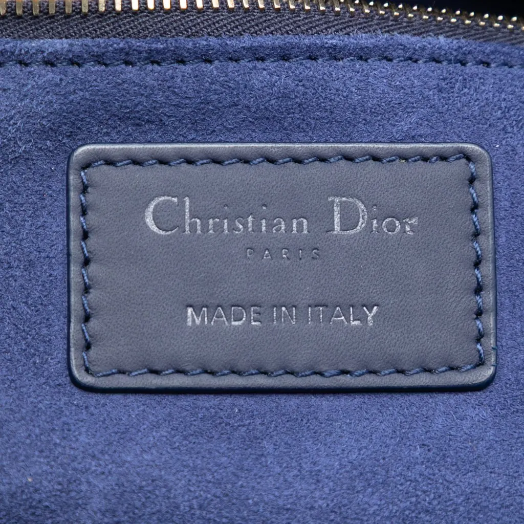 Dior Large Ultra Matte Calfskin Cannage Lady Dior Blue Leather Very good - Box View