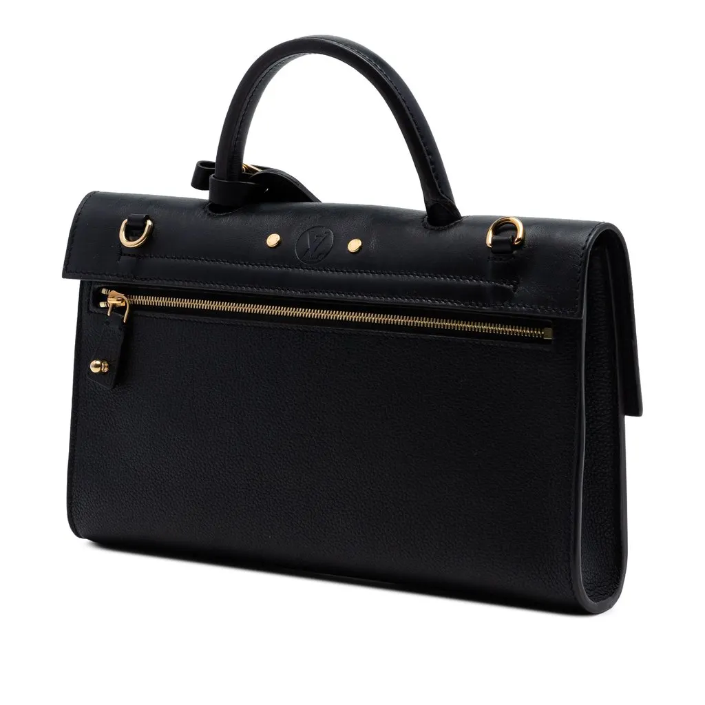 Louis Vuitton Taurillon City Steamer Pochette Black Leather Very good - Back View