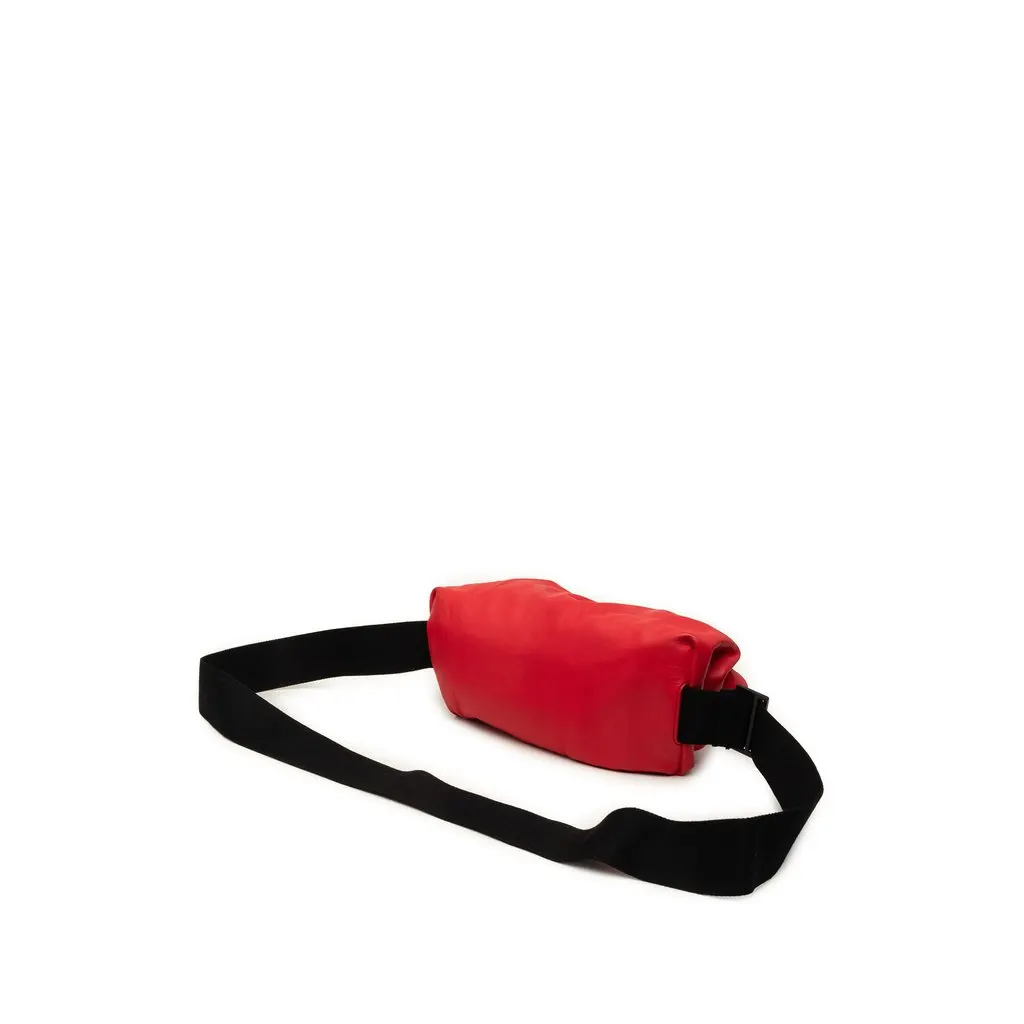 Bottega Veneta Calfskin The Body Pouch Belt Bag Red Leather Very good - Back View