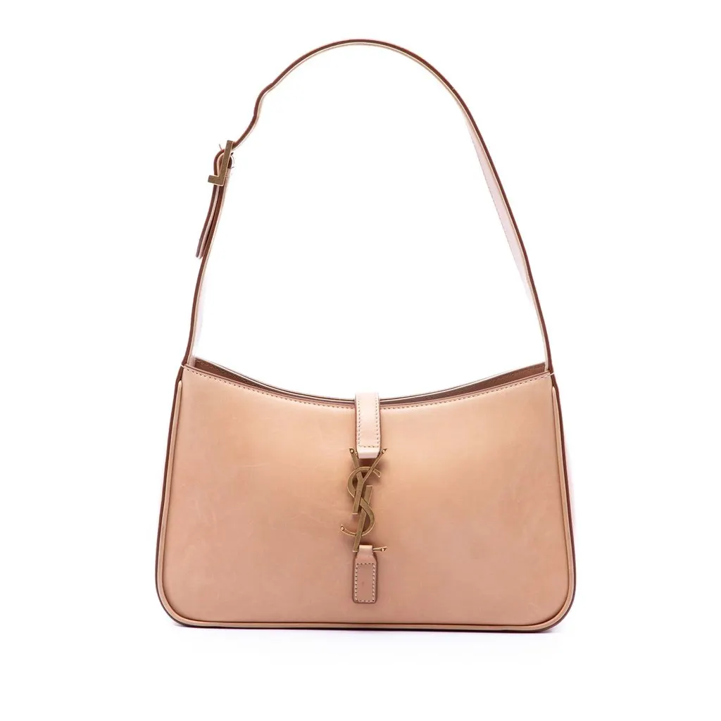 Saint Laurent Smooth Calfskin Le 5 a 7 Brown Leather Very good - Front View