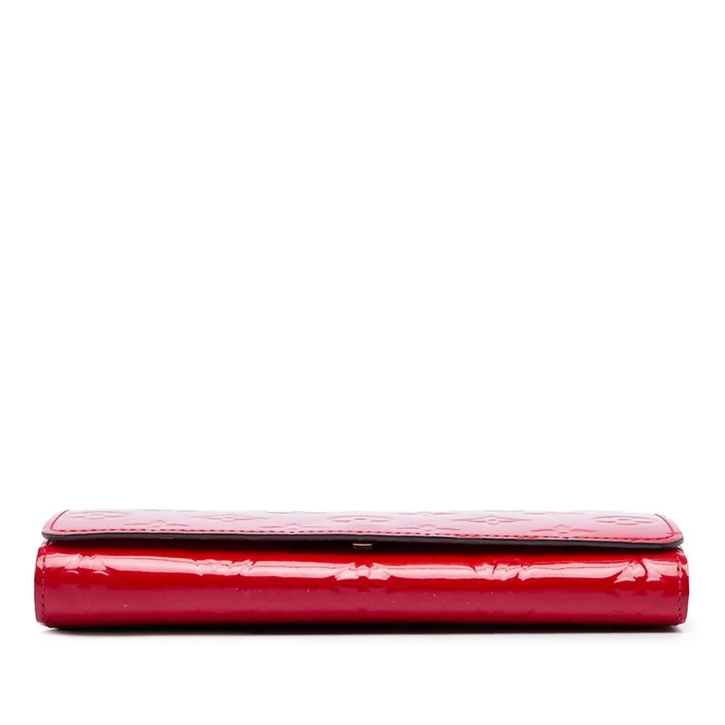 Louis Vuitton Monogram Vernis Chain Wallet Red Leather Good - Inside View