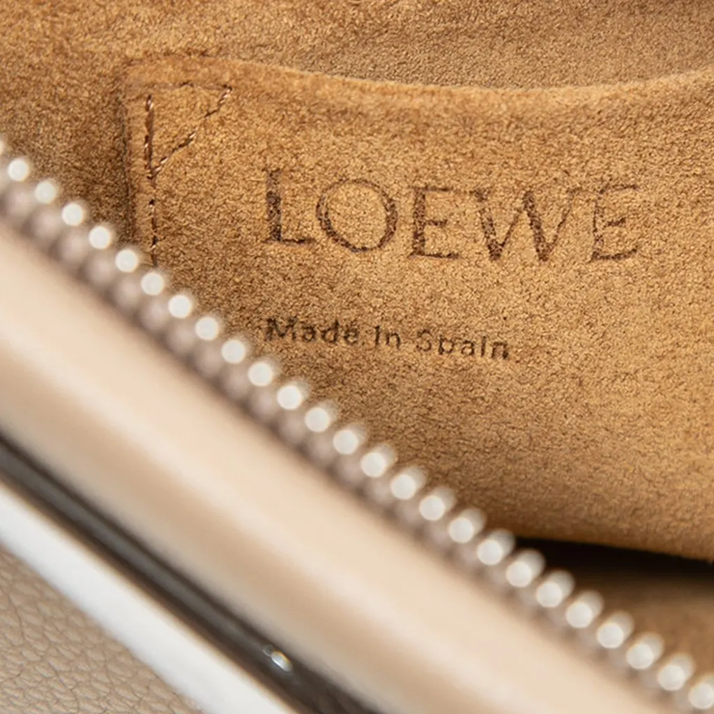 LOEWE Small Grained Calfskin Missy Satchel Beige Leather Very good - Box View