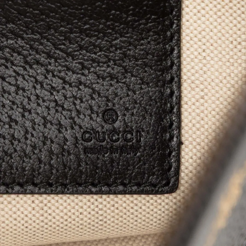 Gucci Calfskin Bee Star Clutch Black Leather Very good - Box View