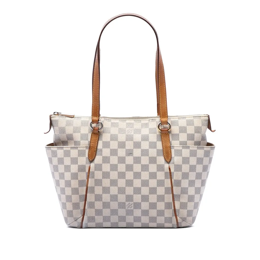 Louis Vuitton Damier Azur Totally PM White Good - Front View