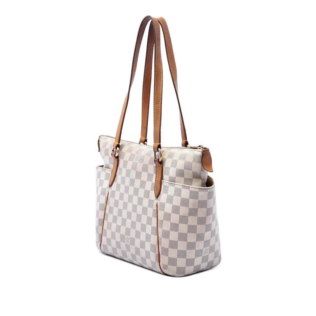 Louis Vuitton Damier Azur Totally PM White Good - Back View