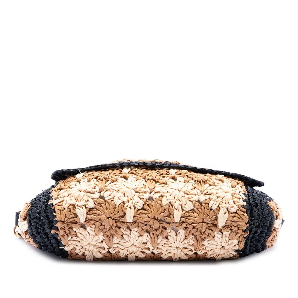 Gucci Small GG Marmont Raffia Crossbody Beige Very good - Inside View