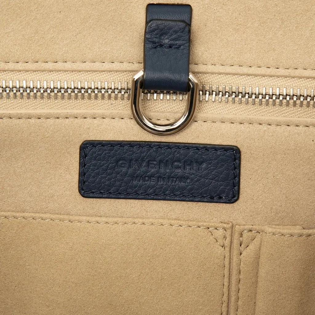 Givenchy Small Grained Calfskin Shark Lock Satchel Blue Leather Very good - Box View
