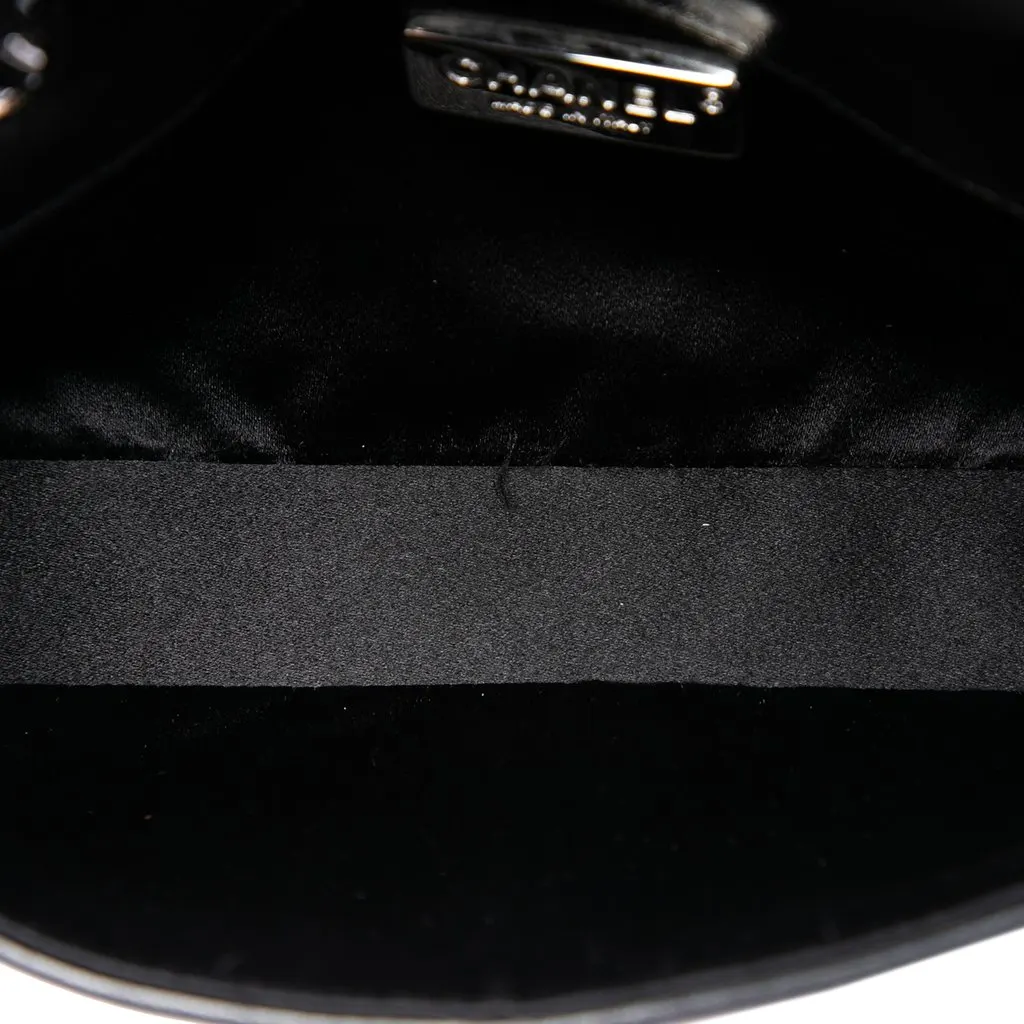 Chanel Mini CC Quilted Lambskin Beaded Full Flap Black Leather Very good - Model View