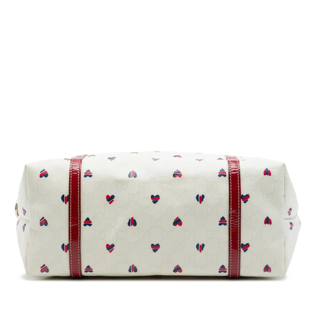 Gucci Medium GG Supreme Hearts Joy Tote White Very good - Inside View