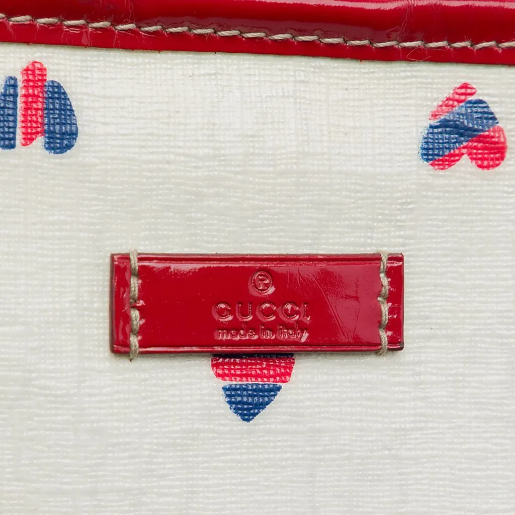Gucci Medium GG Supreme Hearts Joy Tote White Very good - Box View
