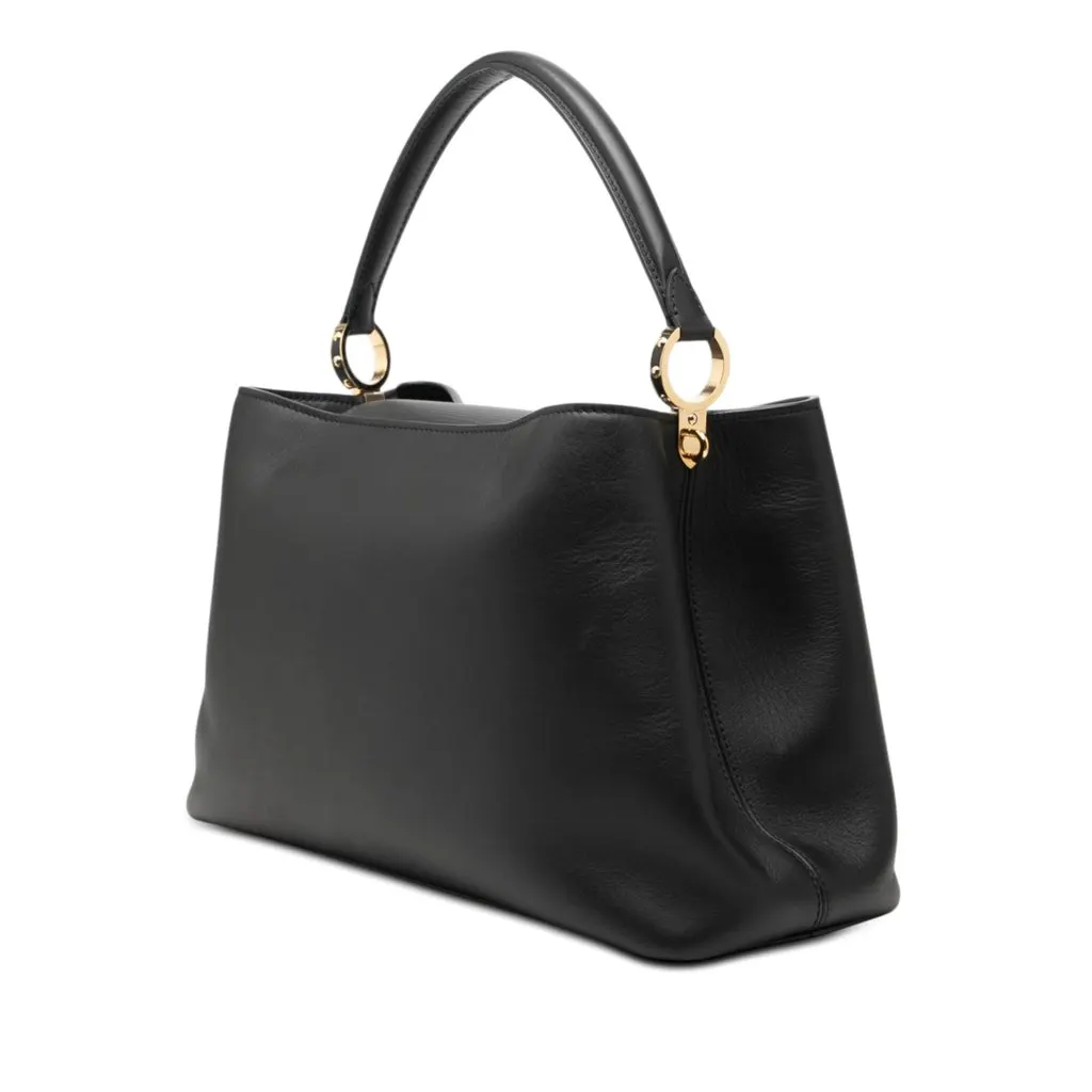 Louis Vuitton Smooth Taurillon Capucines Souple GM Black Leather Very good - Back View