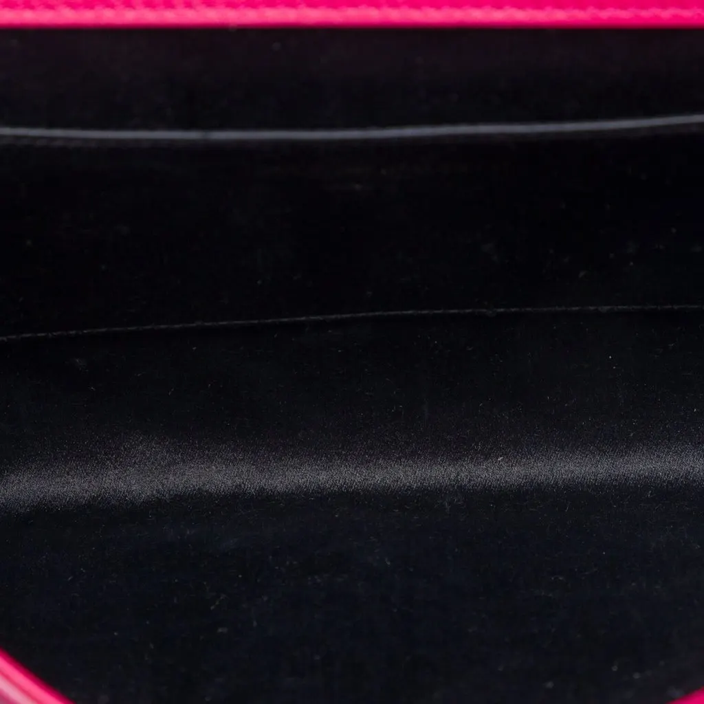 Saint Laurent Leather Belle De Jour Clutch Pink Leather Very good - Model View