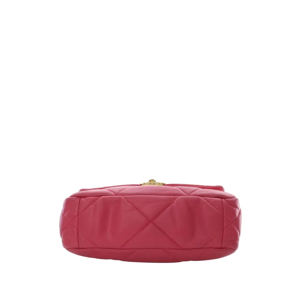 Chanel Medium Lambskin 19 Flap Pink Leather Very good - Inside View
